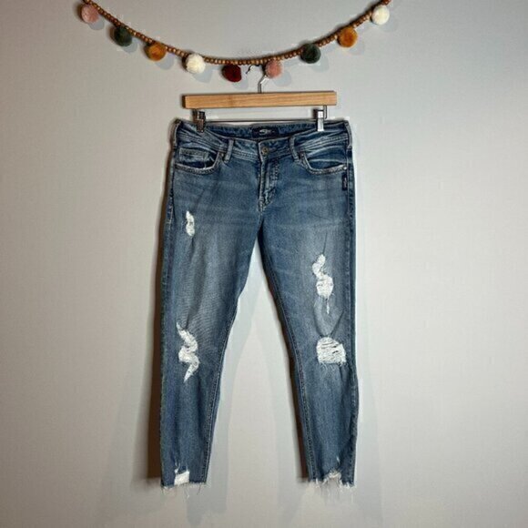 Silver Suki Skinny Crop jeans - Picture 1 of 6